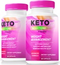 (2 Pack) Keto Body Tone Weight Loss Capsules, Daily Keto Formula with Premium Ingredients to Help Support Active Lifestyle and Everyday Wellness, Just 2 Easy-to-Take Pills a Day (120 Capsules)