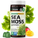 BIO KRAUTER® 3-in-1 Sea Moss for Thyroid Support - Vegan Sea Moss Gummies with Bladderwrack & Burdock Root for Women & Men - 90 Gummies Chondrus Crispus Formula, 45 Days of Supply, Mango Flavor