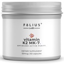 FOLIUS LABS Vitamin K2 MK-7 Supplement 55mcg - Supports Stronger Bone & Heart Health - 60 Veg Capsules