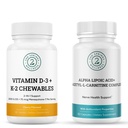 ALA & ALC Complex + Vitamin D3 K2 Bundle | Energy, Metabolism, Cognitive Support, Bone Strength, Immune Health & Daily Wellness
