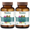Himalaya Milk Thistle Liver Support - with Chicory, Andrographis, Dandelion, and Silymarin for Liver Cleanse, Detox and Function - Vegan, Non-GMO, Gluten Free, 350 mg, 60 Capsules, 2 Pack
