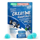 Creatine Monohydraat Gummies Complex for Men & Women - 120 Gummies Advanced Formula, L-Taurine + Vitamine B12 voor spierkracht, spier bouwer, energie Boost, pre-workout supplement -Blueberry