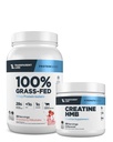 Transparent Labs Grass-Fed Whey Protein Isolate (30 Servings, Strawberry Milkshake) & Creatine HMB (30 Servings, Unflavored)