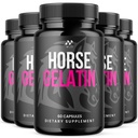 (5 Pack) Horse Gelatin Capsules, Official HorseGelatin Pills for Men with All Natural Ingredients, Advanced Men's Health and Wellness Support Pill, Max Strength Multivitamin Supplement (300 Capsules)