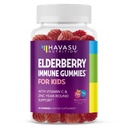 Vlierbessen Gummies voor kinderen met zink en vitamine C - Immuun Ondersteuning Supplement voor kinderen - 60 Tel, Vegan, Berry Flavor - Handige dagelijkse verdediging met antioxidanten en essentiële voedingsstoffen