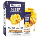 TRULABS Sleep Drink Mix – Honey Lemon Flavor, Sugar-Free Nighttime Sleep Powder Drink Mix with 65mg Magnesium, 2500mg GABA, Herbal Extracts & 3 mg Melatonin, No Artificial Sweeteners (6 Stick Packs)
