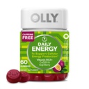 OLLY Daily Energy Gummy, Cafeïnevrij, Vitamine B12, CoQ10, Goji Berry, Adult Chewable Supplement, Tropische smaak - 60 Tellen