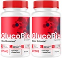 (2 Pack) GlucoBio Capsules - Officiële Gluco Bio Support Pillen, Geavanceerde formule voor algehele balans, GlucoBio Pillen, GlucoBio Supplement, Glucovio Reviews, 60 Capsules voor 2 maanden