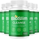 (5 Pack) BioSlim Cleanse Capsules - Official Bio Slim Cleanse Loss Pills Supplement Advanced Premium Strength Formula, BioSlim Cleanse Digestive Support Health & Wellness, 300 Capsules for 5 Months