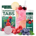 Superfood Tabs Detox Cleanse Drink - Fizzy Nutrition Supplement for Women and Men - Support Healthy Weight - Improve Digestive Health and Bloating Relief - Mixed Berry Flavor [10 Tablets]