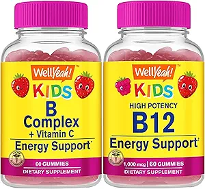 Wel Yeah B Complex Kids + Vitamine B12 Kids, Gummies Bundle - Grote Proeverij, Vitamine Supplement, Glutenvrij, GGO-vrij, Kauwgom