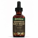 Allglow Wormwood Black Walnut Gut Drops, Black Walnut Wormwood Gut Cleanse Drops with Soursop, Pumpkin Seed, PAU D'Arco, Garlic & Oil of Oregano, Gut-Detox & Digestive Health, 60ml/2oz (1)