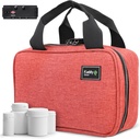 Kaddy Secure Pill Organizer Box, Storage for Bottles of Medicine or Supplements; Toiletry; Travel or Home, TSA Approved Lock (Red)