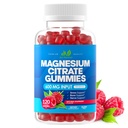 Magnesium Citrate 600mg Gummies (120 Count) - Maximum Strength, Supports Calm, Bone, Heart & Nerve Health - Gluten-Free, Non-GMO, Vegetarian, Great Tasting Raspberry Flavor - 60 Servings