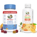 MaryRuth Organics Vitamin C Gummies & Liposomal Immunity Bundle | Vitamin C Chewable Gummies, 60ct | Megadose Vitamin C Liposomal 500mg, 7.6oz | Formulated for Adults & Kids | Vegan Immune Support
