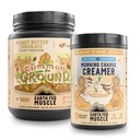 Earth Fed Muscle Plant-Powered Wellness Bundle – Common Ground Vegan Protein Powder (Chocolate Peanut Butter) & Morning Charge Coffee Creamer with Collagen & Lion’s Mane – Daily Energy, Focus & Recove