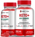 NutraRize (2 Pack) Kinect Peak Keto ACV Gummies, KinectPeak Keto+ACV Weight Loss Gummies, All Natural Apple Cider Vinegar, Premium Keto Formula Plus ACV Gummy, Official ACV Keto Reviews (120 Gummies)