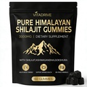 Himalayan Natural Shilajit Gummies, Shilajit Gold Gummies Energy Boost, 85+ Trace Minerals and Fulvic Acid for Energy Boost, All-Natural Sugar-Free Vegan for Men & Women, 60 Count