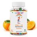 HealthBest Kidbest Vitamin C + Zinc Gummies for Kids, Immunity Booster, Increase Stamina & Energy, Antioxidants, 30 Gummies (Orange Flavor)