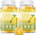 Potassium Supplement Gummies for Adults: Potassium Citrate 99 mg - Potassium Magnesium Supplement for Muscle, Electrolyte, Energy