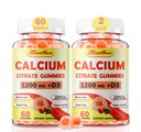 6-in-1 Calcium Gummies 1200mg – Bone & Immune Support with D3 K2, B6, B12 VC & Zinc – High Absorption Citrate, Sugar Free for Women and Kids(60 Count (Pack of 2))