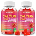 Calcium Citrate Gummies 1200mg, Chewable Calcium Supplements for Women & Men, High Absorption Calcium Gummies for Bone, Muscle & Immune Support, Sugar Free, Strawberry Flavor 120 Count