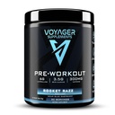 Voyager Pre-Workout Rocket Razz – Creatine-Free Powder w/L-Citrulline, Beta-Alanine, Caffeine – Supports Energy, Endurance & Focus – 30 Servings – No Artificial Fillers – GMP Certified
