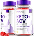 NutraRize (Pack of 2 BurnWell Keto + ACV Gummies Advanced Weight Loss Formula, 1000 MG Apple Cider Vinegar, Keto with B-Vitamins Plus ACV Gummy, Official Reviews (120 Gummies)