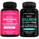 Vital Vitamins Women’s Multivitamin + Multi Collagen Complex Plus + Calm