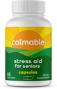 Stress Relief Aid for Seniors - Feel Happy, Calm, Focused and Relaxed - Vegan - L-Theanine, Fosfatidylserine, Ashwagandha - Anti Stress Support Vitamine Dieetsupplement - 60 Capsules
