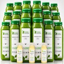 3 Day Celery Juice Cleanse by Raw Fountain, All Natural Raw, Cold Pressed Juices, Morning Detox Cleanse, Kosher, Gluten Free, NO Added Sugar, 18 Bottles 12oz, 3 Ginger Shots 2oz
