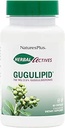 Natures Plus Herbal Actives Gugulipid - 750 mg, 2,5% Gugulsterones - 60 Vegan Capsules - Ayurvedische Botanische Supplement - Maximale Potency - Vegetarisch, Glutenvrije - 60 Servers
