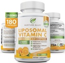 Liposomal Vitamin C 2100mg- 180 Capsules High Absorption Ascorbic Acid - Supports Immune System and Collagen Booster - Powerful Antioxidant High Dose Fat Soluble Supplement