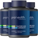 ProHealth, Ca AKG Supplement (Alpha Ketoglutarate) (1.000 mg per 2 capsules Serving, 60 capsules). Ondersteunt Cellulaire Energie, Metabole Functie en Gezonde Veroudering Processen (3 Pack)