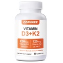 Vitamin D3 K2 Supplement - 10000 IU D3 & 120 mcg K2 MK-7 - Bone, Heart & Immune Support - with B6, B12, Magnesium & Zinc for Enhanced Benefits - High Absorption Formula - 60 Vegan Capsules