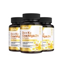 Vitamin D3 K2 Magnesium 10000 IU, 120 mcg K2 Capsules 60 Count (Packs of 3) | with VIT B6, Zinc & Quercetin | D3K2 Supports Superior Absorption, Energy, Immune, Muscle Health for Men & Women