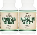 Magnesium Taurate Supplement for Cardiovascular Health to Boost Magnesium Levels (1,500mg per Serving, 210 Vegan Capsules) Non-GMO, Gluten Free, by Double Wood Supplements (Pack of 2)