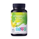 LIVS Vitamin C & Zinc Gummies for Adults & Children – 125mg VIT C & 20mg Zinc Per Dose | Vegan Gummy Vitamin for Skin Health, & Metabolism | Gluten Free Kosher Supplements – 45 Count