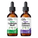 Wild & Organic Eyebright Herb Tincture 2 fl oz & Saffron Tincture 2 fl oz