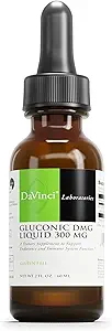 DAVINCI Labs Gluconic DMG Liquid 300mg - Helpt ondersteuning immuunsysteem, spierfunctie, hartgezondheid & hersenen gezondheid* - 2 floz (60 porties)