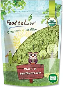 Food to Live Biologische SuperGrass Powder Blend  Niet-GMO, Pure Superfood, Vegan, Kosher, Bulk. Mengt goed. Perfect voor Smoothies, en Shakes