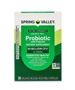 Spring Valley Extra Strength Probiotic Vegetable Capsules for Digestive Health (Age 50+ 30 Count)