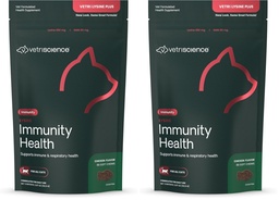 VetriScience Lysine Immunity Health Chews, 250 mg Lysine Plus Immune Supplement for Cats and Kittens with Allergies, Sneezing, Runny Nose and Watery Eyes, Chicken,90 Count (Pack of 2)