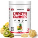ALLMAX Creatine Gummies 90 Count, Creatine Monohydrate Gummies 1,250 mg Per Gummy, Sugar Free Creatine Supplement for Women & Men, Strength & Performance Support, Tropical Fruit Punch