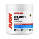 RAW Creatine Plus HMB, Blue Raspberry, Creatine HMB Powder - Creatine Monohydrate Powder with 3G HMB, Taurine & No Added Sugar, Muscle Mass Growth, Strength Building & Enhanced Energy, 30 Servings