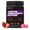 Creatine Gummies 5000mg – Sugar Free Creatine Monohydrate, Vegan Chewables Creatine for Women and Men (120 Count, Strawberry)