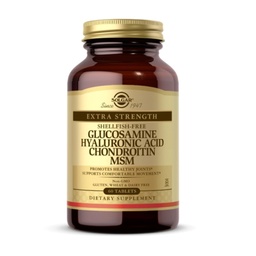 Solgar Glucosamine Hyaluronzuur Chondroitin MSM (Shellfish-Free), 60 tabletten - Gezamenlijke ondersteuning en comfort - Ondersteunt actieve levensstijlen - Non-GMO, Glutenvrij, Zuivelvrij - 20 porties