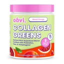 Obvi Collagen Greens - Collagen Greens Powder for Overall Wellness - Nutrient-Rich Superfood Blend - Healthy Digestion - Radiant Skin - Blood Orange Yuzu - 8.2 oz (25 Servings)