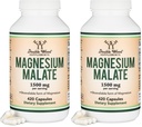 Magnesium Malate Capsules (420 Count) - 1,500mg Per Serving (Magnesium Bonded to Malic Acid), Third Party Tested, Vegan Friendly, Gluten Free by Double Wood Supplements (Pack of 2)