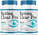 (2 Pack) Retina Clear Pro Capsules - Official Retina Clear Pro Advanced Eye Health Support Pills, Natural RetinaClear Supplement Vitamins Overall Wellness & Support Reviews, 120 Capsules for 2 Months